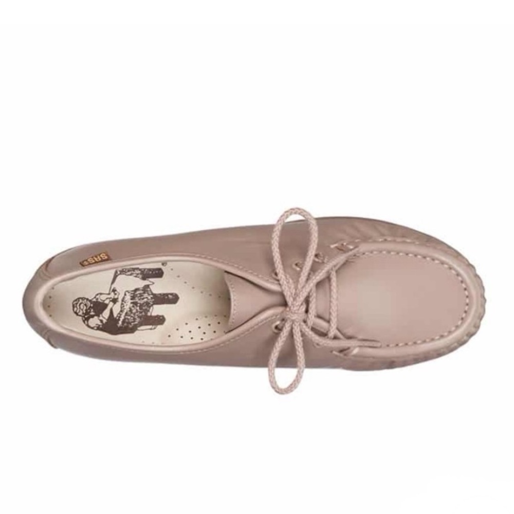 SAS Siesta Lace Up Moccasin Shoes Mocha Comfort Oxford Classic Office Size 4.5 M - Picture 2 of 16